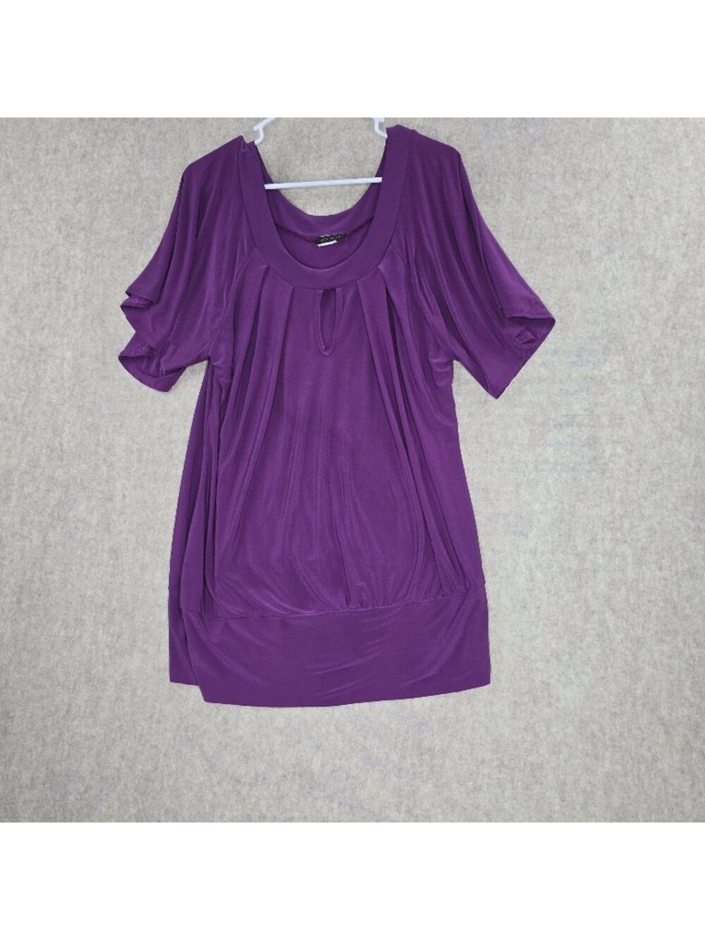 Purple Cant Miss Womens Tunic Top Size 2X